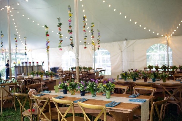 tented event décor