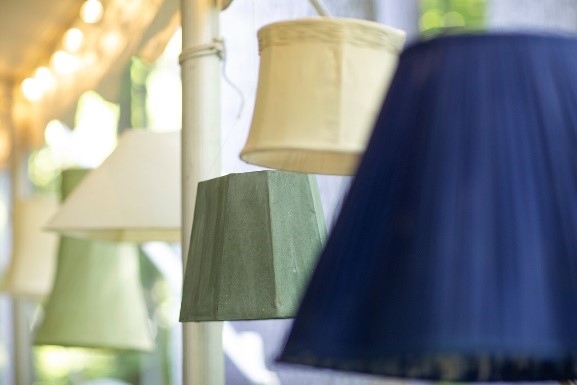 suspended lampshades décor